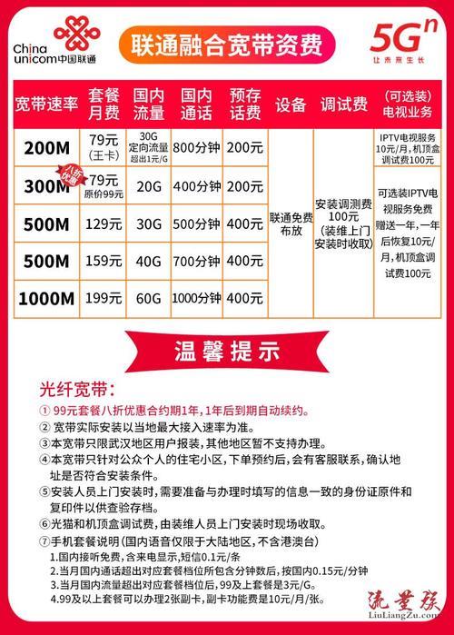 联通宽带，家的纽带，情的桥梁——最新资费标准一览